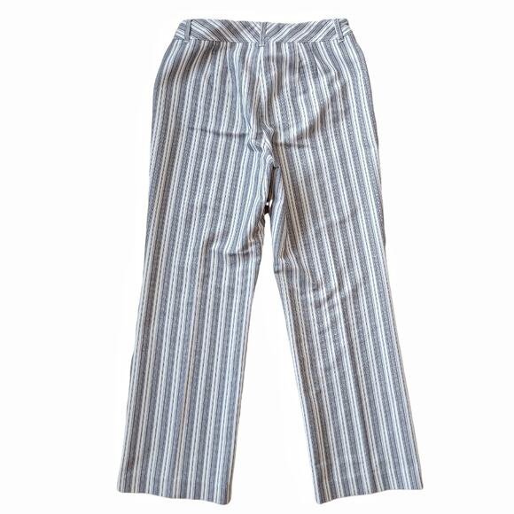 JONES WEAR SPORT Cropped Stretch Striped Pants Size 8 Academia Beach Career - Picture 2 of 12